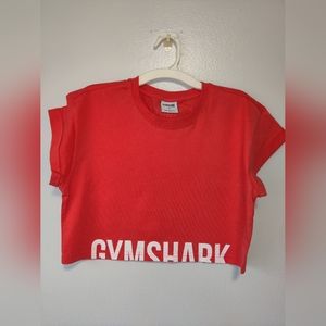 Gymshark women's fraction crop top size small nwot bright orange